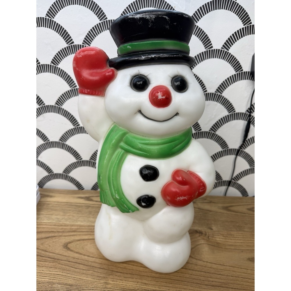 1990s Empire Plastic 17" Frosty the Snowman Vintage Blowmold Holiday Christmas